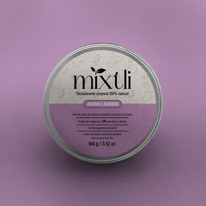 Desodorante natural Mixtli 100g Lavanda